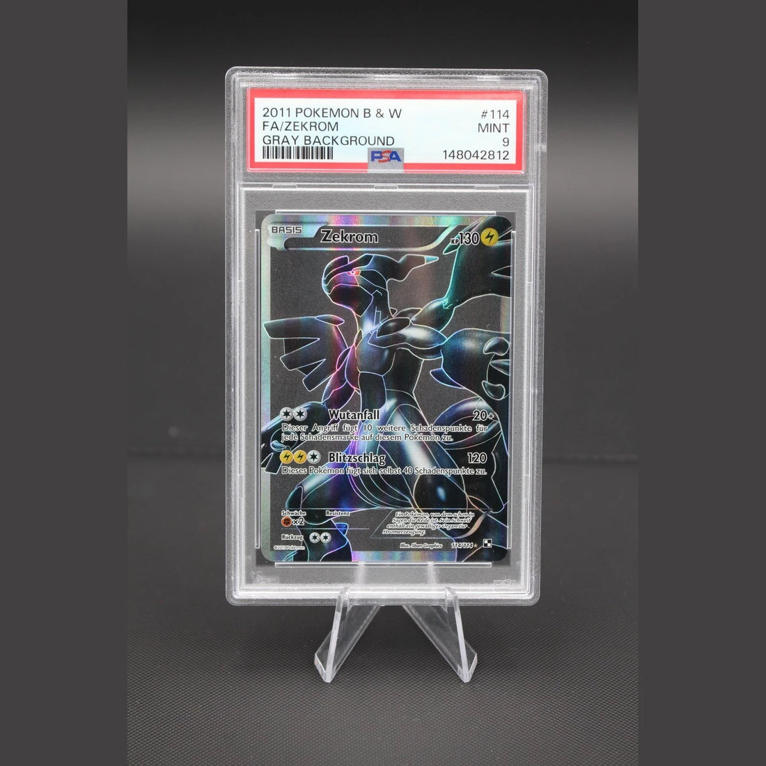Zekrom · Schwarz & Weiß · 114/114 · Deutsch · PSA 9 - Bild 1