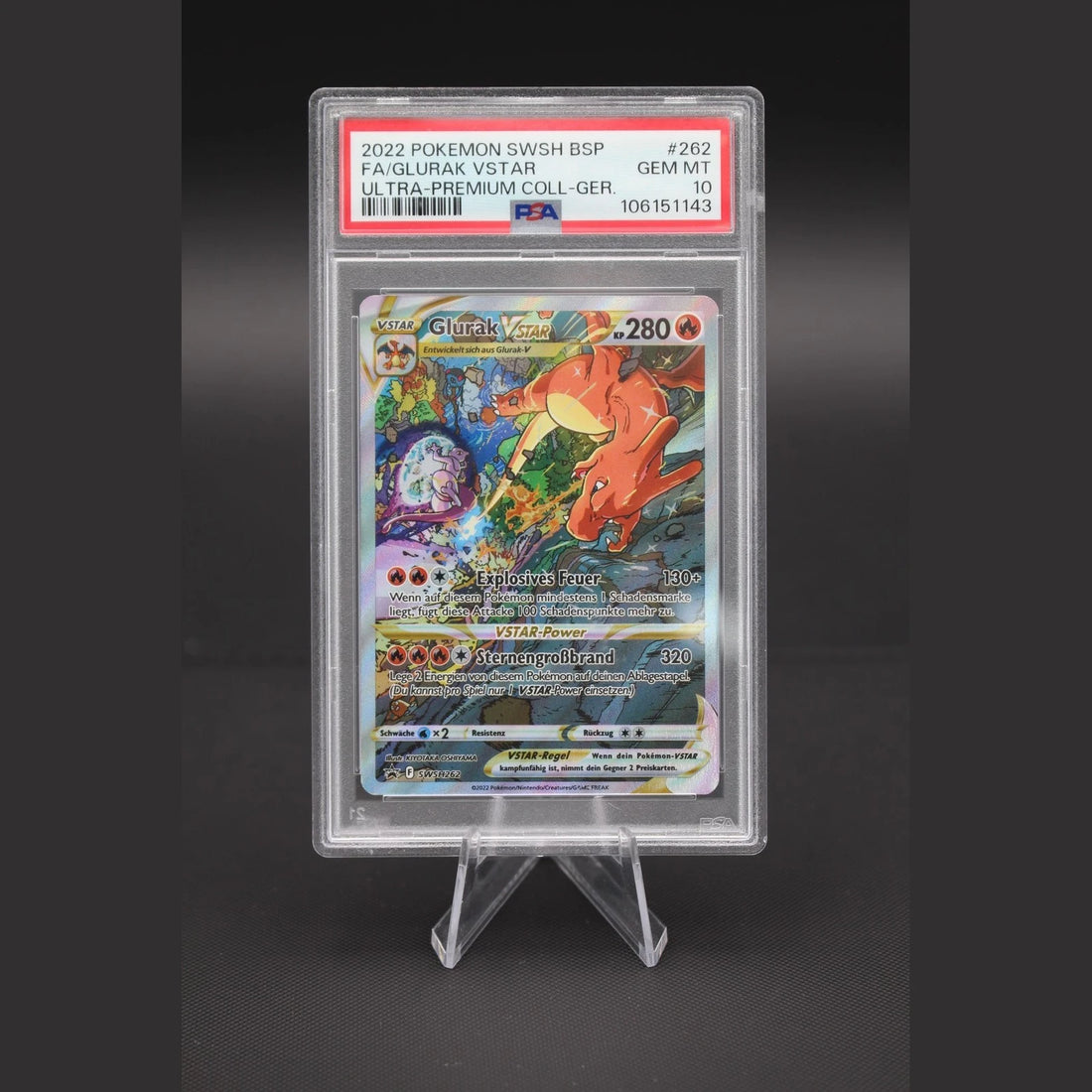 Glurak VSTAR · SWSH Black Star Promos · SWSH262 · Deutsch · PSA 10 - Bild 1