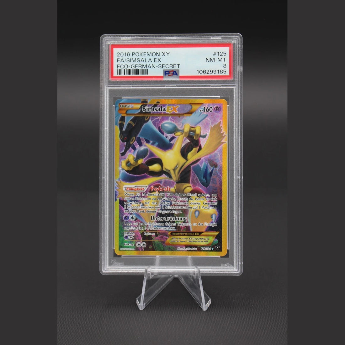 Simsala EX · XY Schicksalsschmiede · 125/124 · Deutsch · PSA 8 - Bild 1