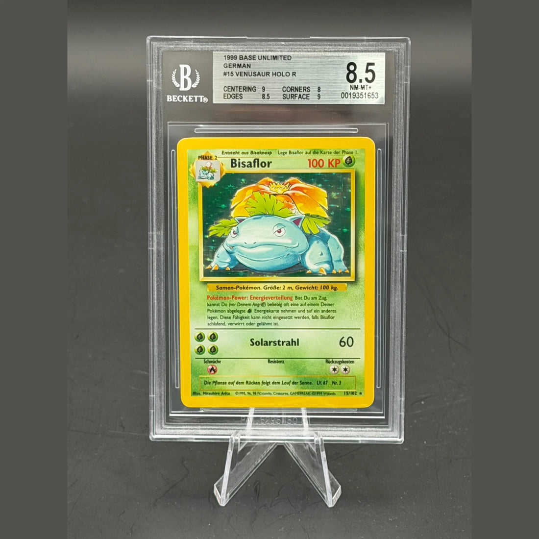 Bisaflor Holo · Base Set · 15/102 · Deutsch · BGS 8.5 - Bild 1