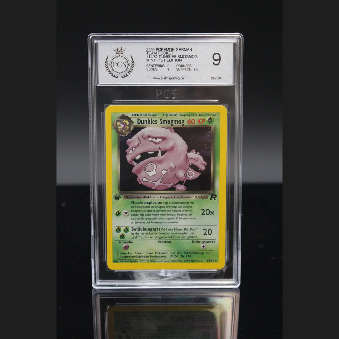 Dunkles Smogmog Holo · Team Rocket 1st Edition · 14/82 · Deutsch · PGS 9 - Bild 1