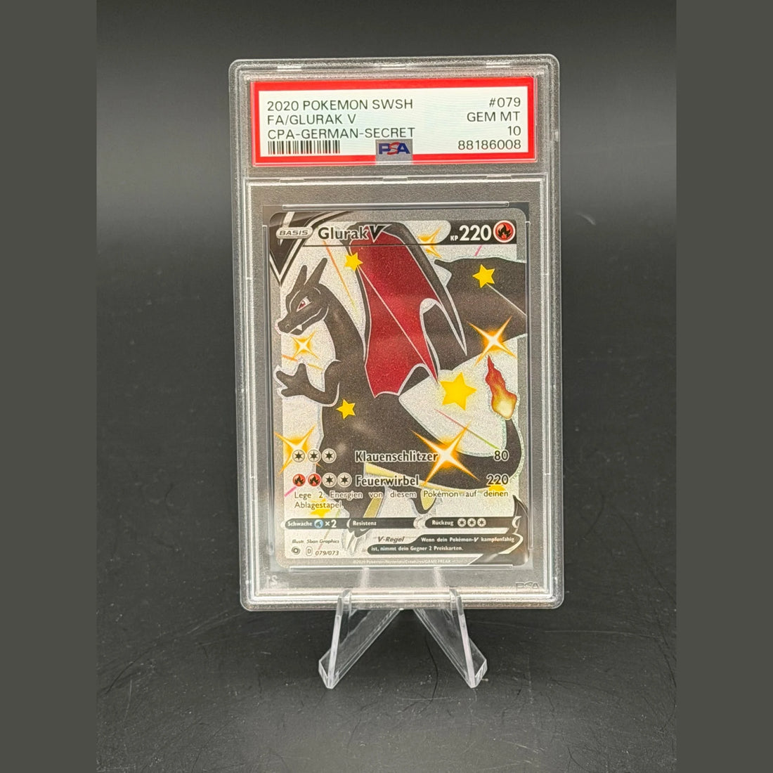 Glurak V · Flammende Finsternis Shiny · 079/073 · Deutsch · PSA 10 - Bild 1