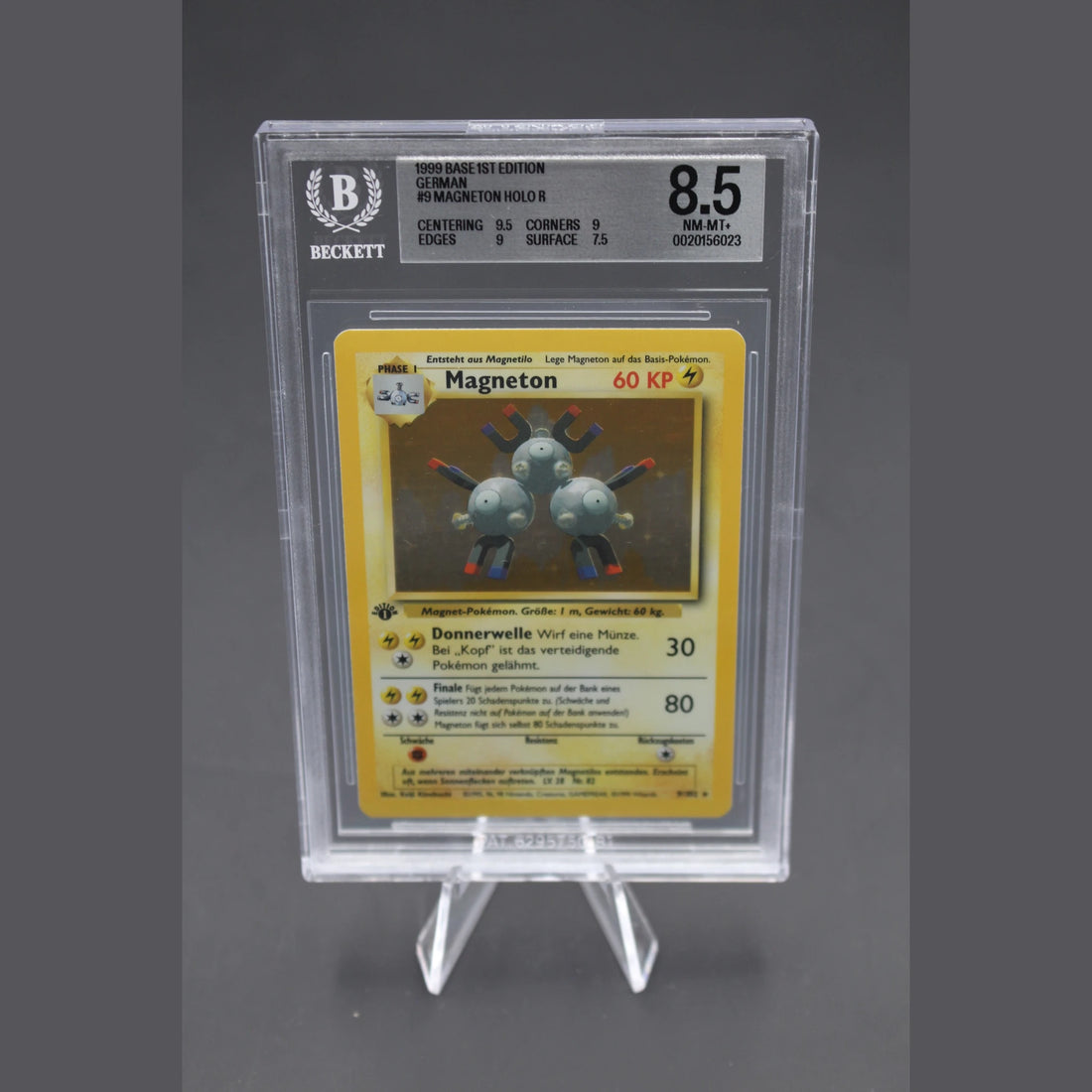 Magneton Holo · Base Set 1st Edition · 9/102 · Deutsch · BGS 8.5 - Bild 1