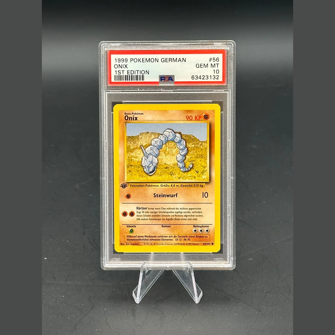 Onix · Base Set 1st Edition · 56/102 · Deutsch · PSA 10 - Bild 1