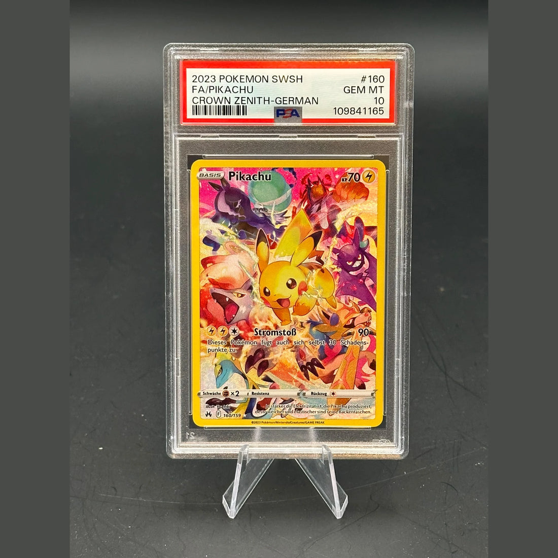 Pikachu SR · Zenit der Könige · 160/159 · Deutsch · PSA 10 - Bild 1