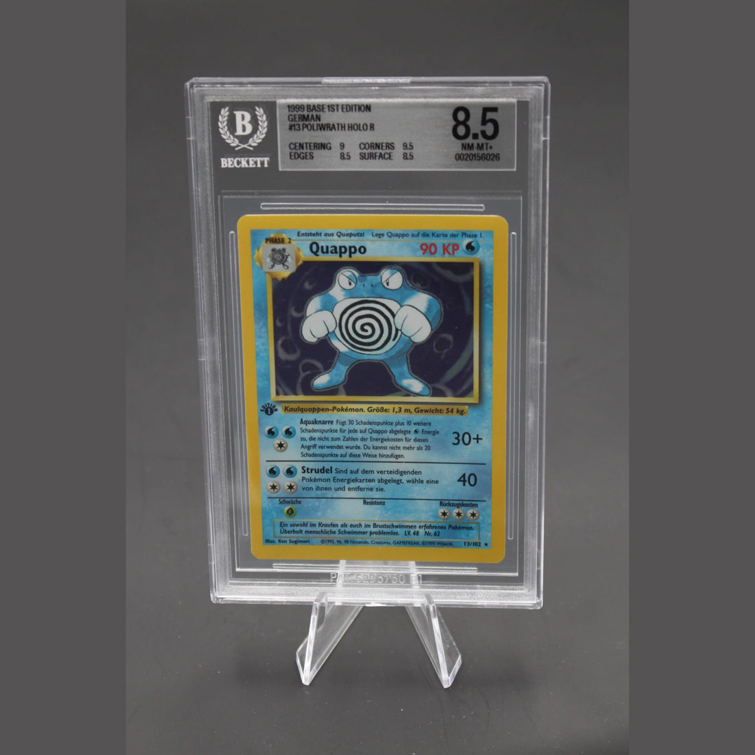 Quappo Holo · Base Set 1st Edition · 13/102 · Deutsch · BGS 8.5 - Bild 1