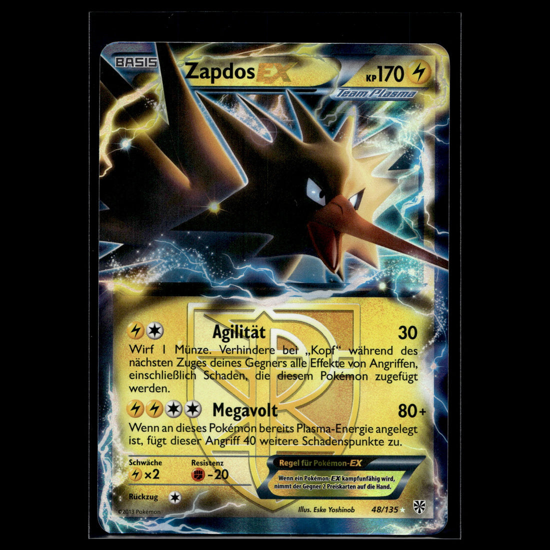Zapdos EX RR · Plasma-Sturm · 48/135 · Deutsch · (Near Mint) - Bild 1