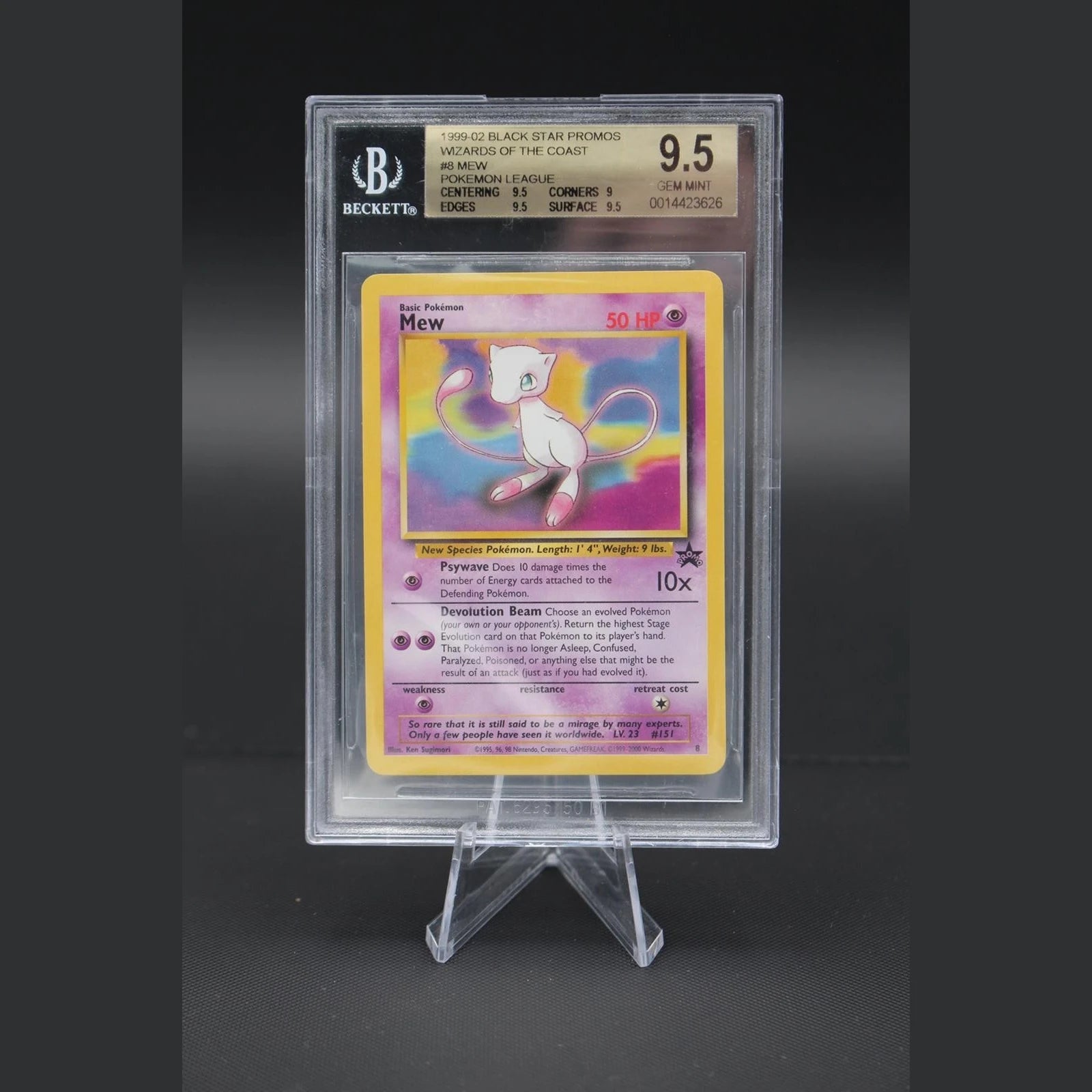 Mew · 1999-02 Black Star Promos · 8 · Englisch · BGS 9.5 - Bild 1