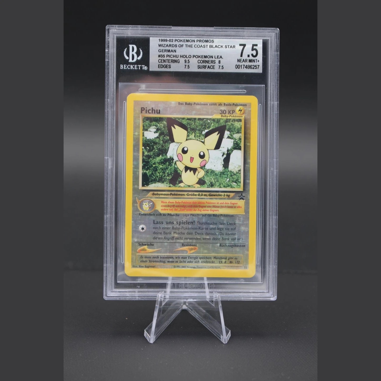 Pichu · Wizards of the Coast Black Star Promos · 35 · Deutsch · BGS 7.5 - Bild 1