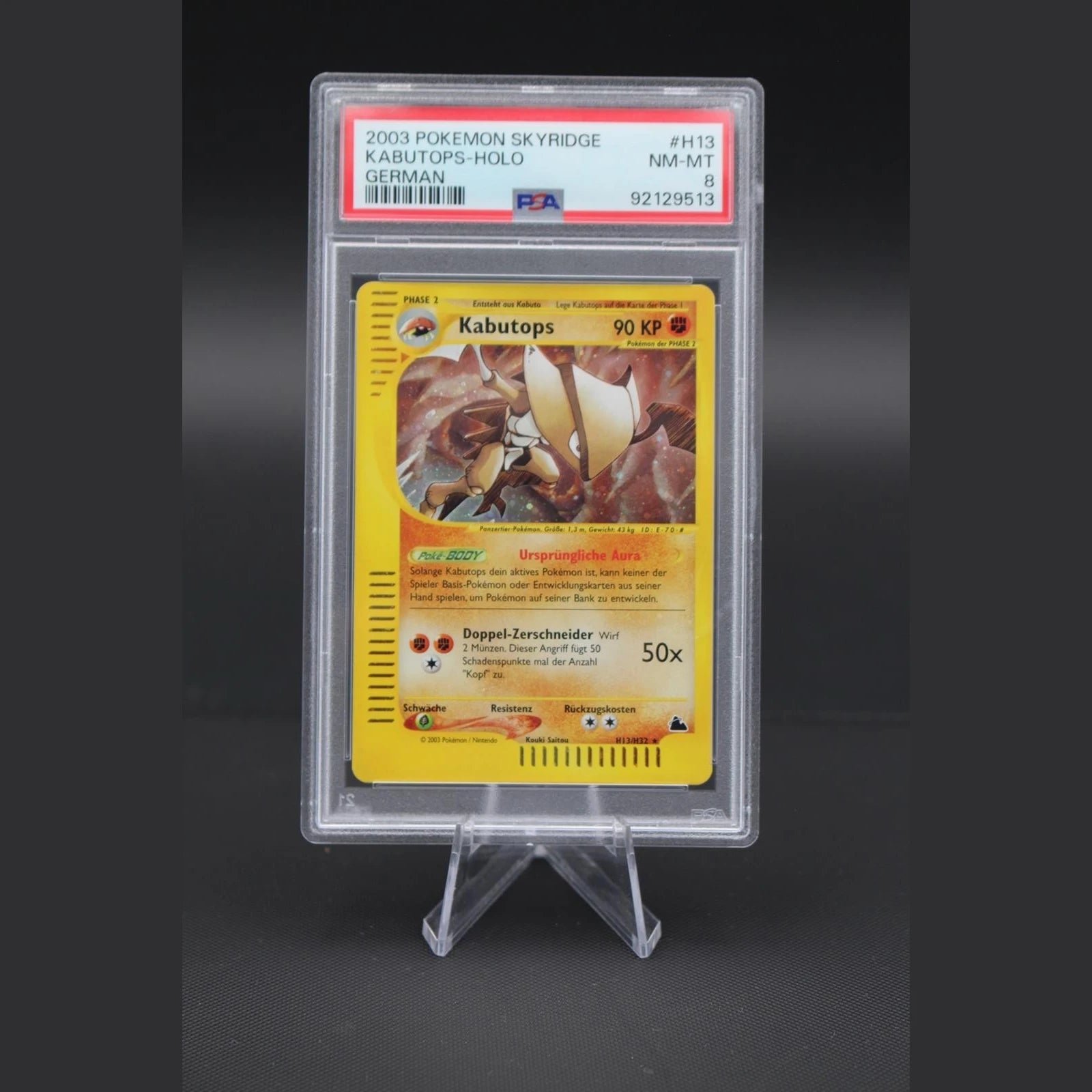 Kabutops · Skyridge · H13/H32 · Deutsch · PSA 8 - Bild 1