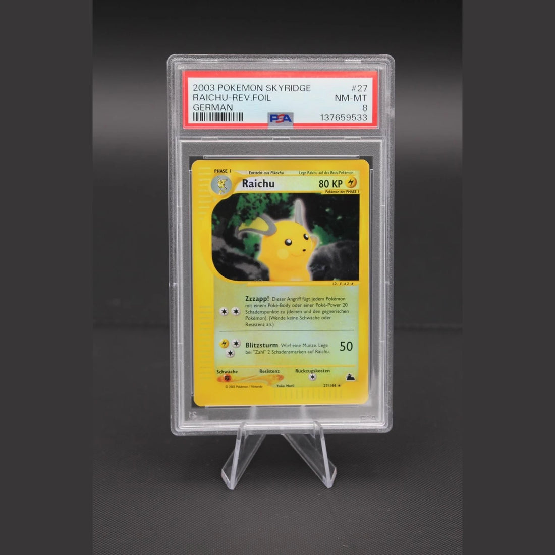 Raichu · Skyridge · 27/144 · Deutsch · PSA 8 - Bild 1