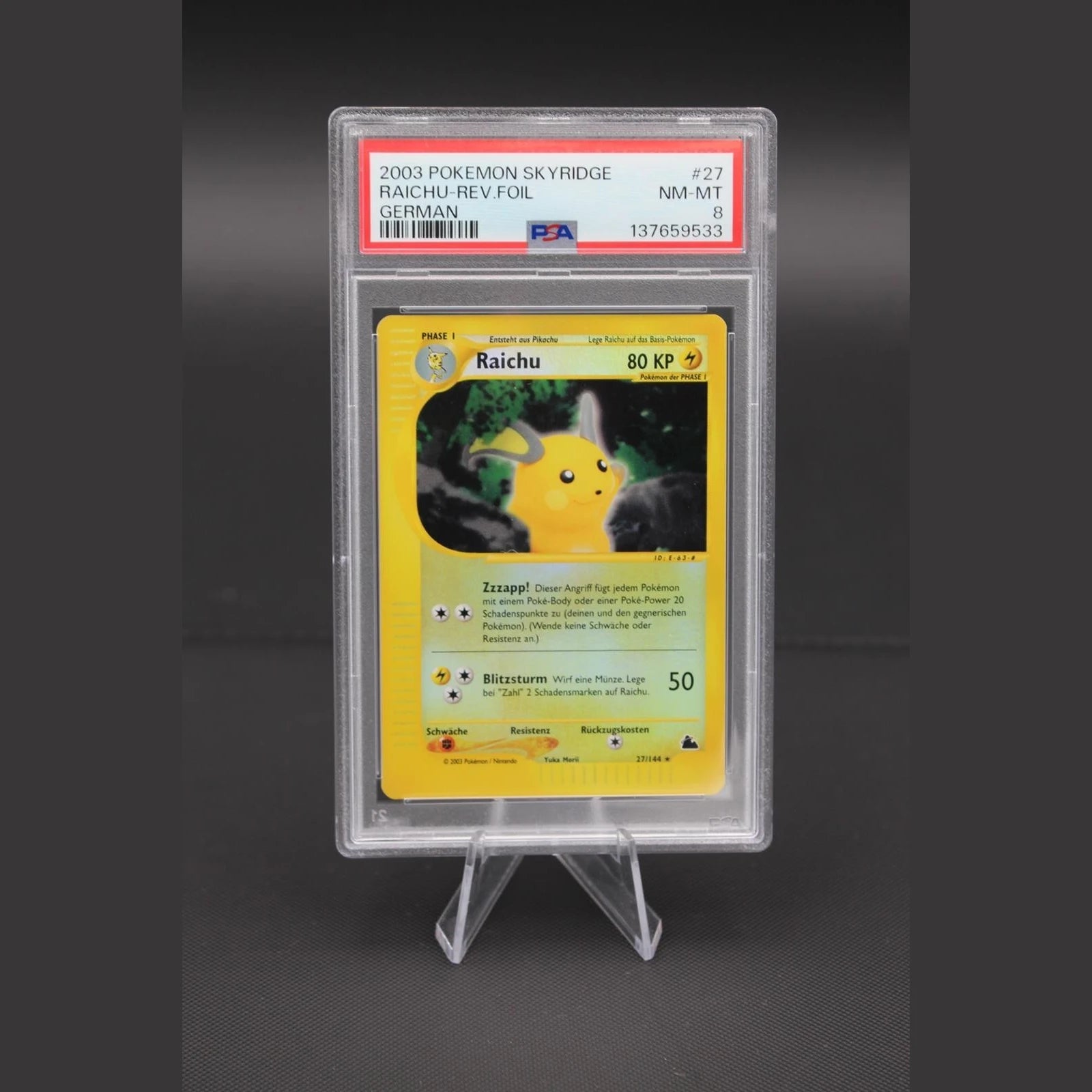 Raichu · Skyridge · 27/144 · Deutsch · PSA 8 - Bild 1