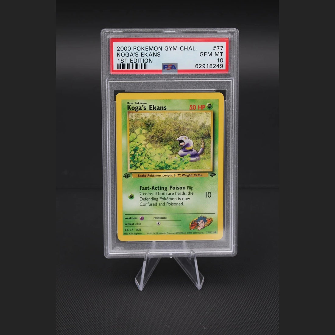 Koga's Ekans · Gym Challenge · 77/132 · Englisch · PSA 10 - Bild 1