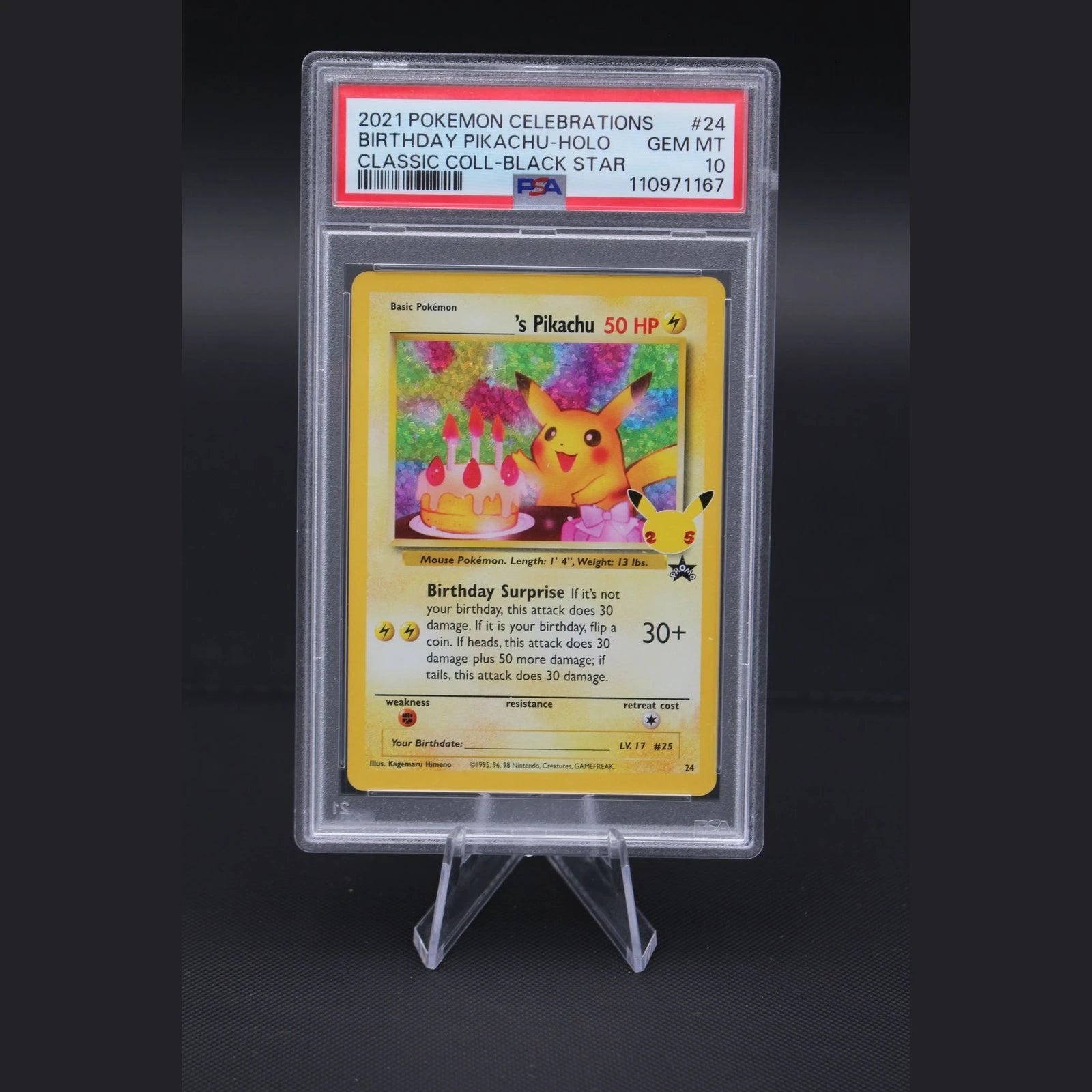 _______'s Pikachu · Celebrations Classic Collection · 24 · Englisch · PSA 10 - Bild 1