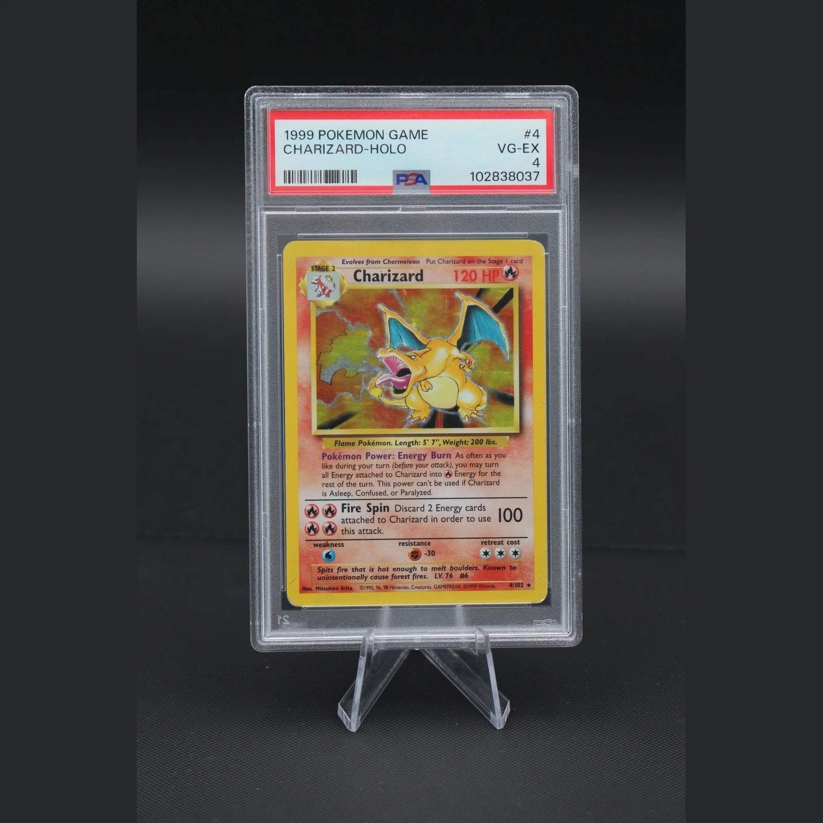Charizard · Base Set · 4/102 · Englisch · PSA 4 - Bild 1