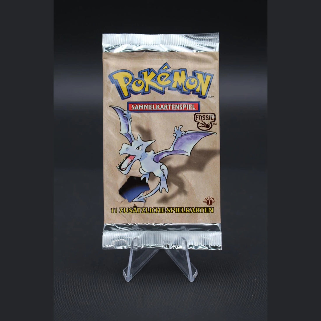 Pokémon Fossil Booster Aerodactyl (1st Edition) · Fossil · Deutsch · Originalverpackt - Bild 1
