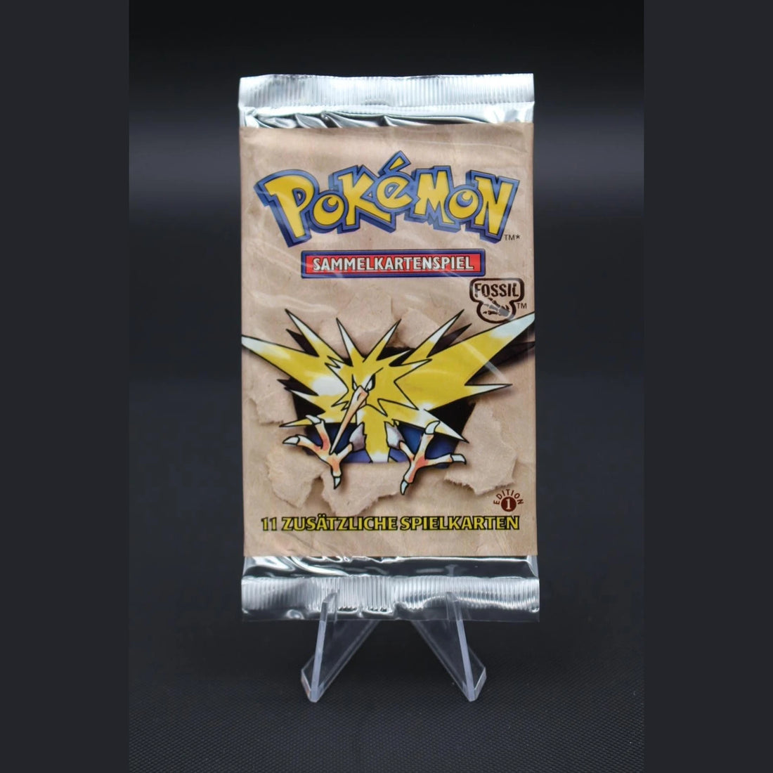 Pokémon Fossil Booster Zapdos (1st Edition) · Fossil · Deutsch · Originalverpackt - Bild 1