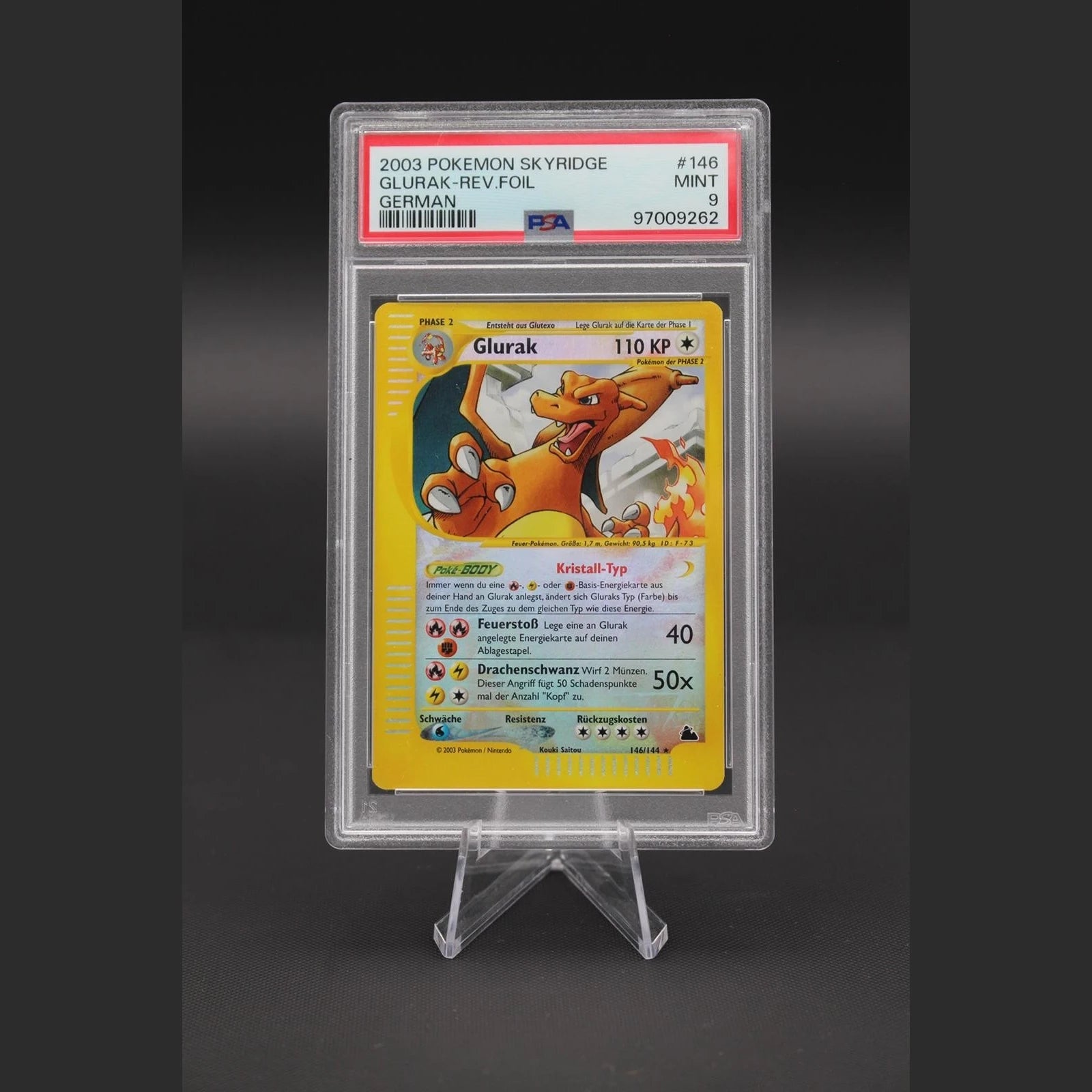 Glurak · Skyridge · 146/144 · Deutsch · PSA 9 - Bild 1