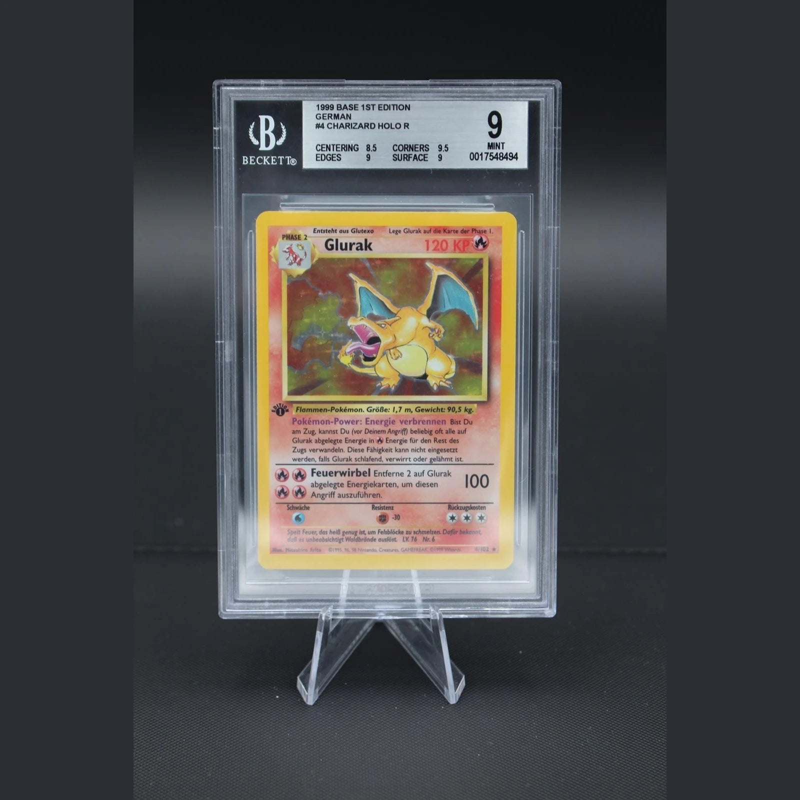 Glurak · Basis · 4/102 · Deutsch · BGS 9 - Bild 1