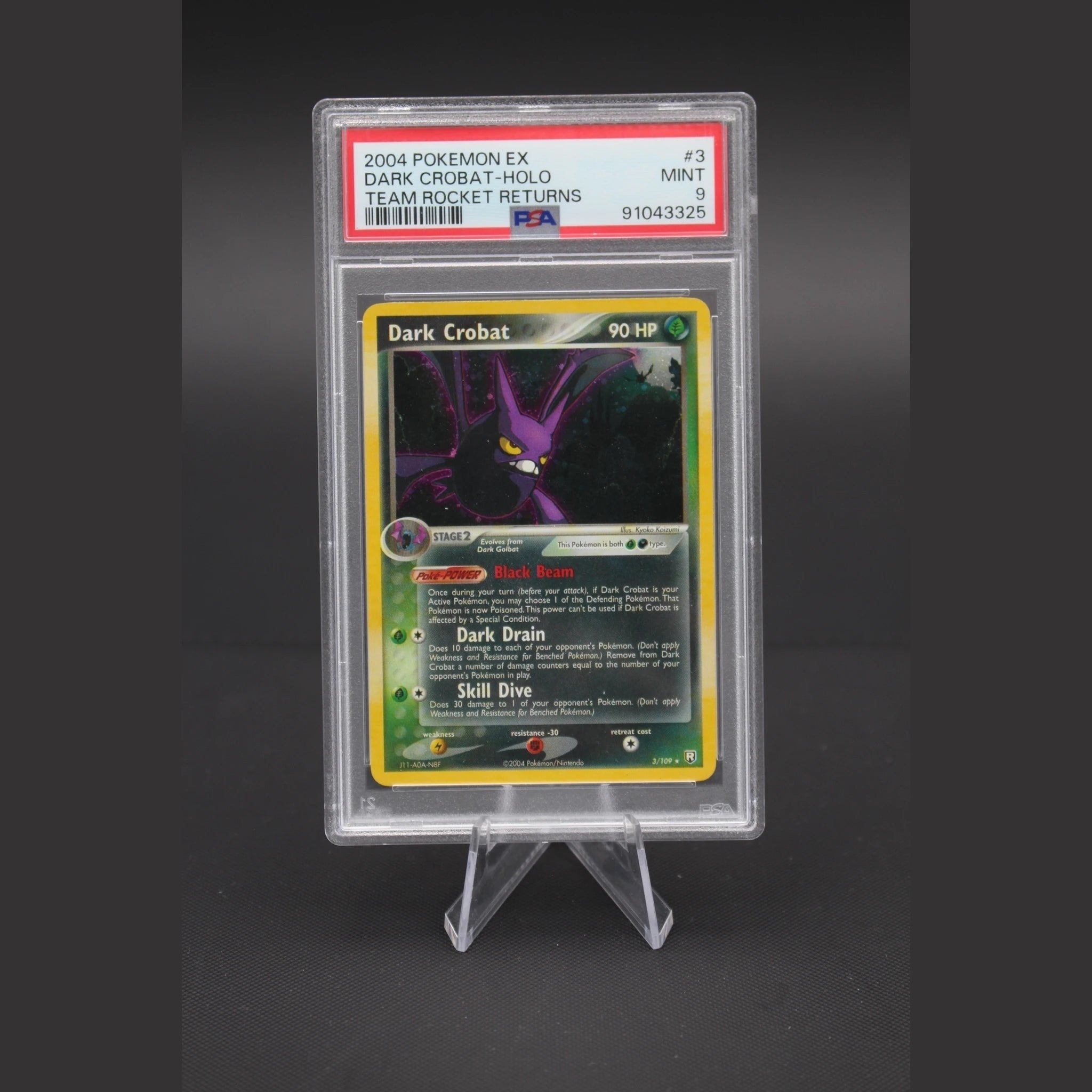 Dark Crobat · Team Rocket Returns · 3/109 · Englisch · PSA 9 - Bild 1