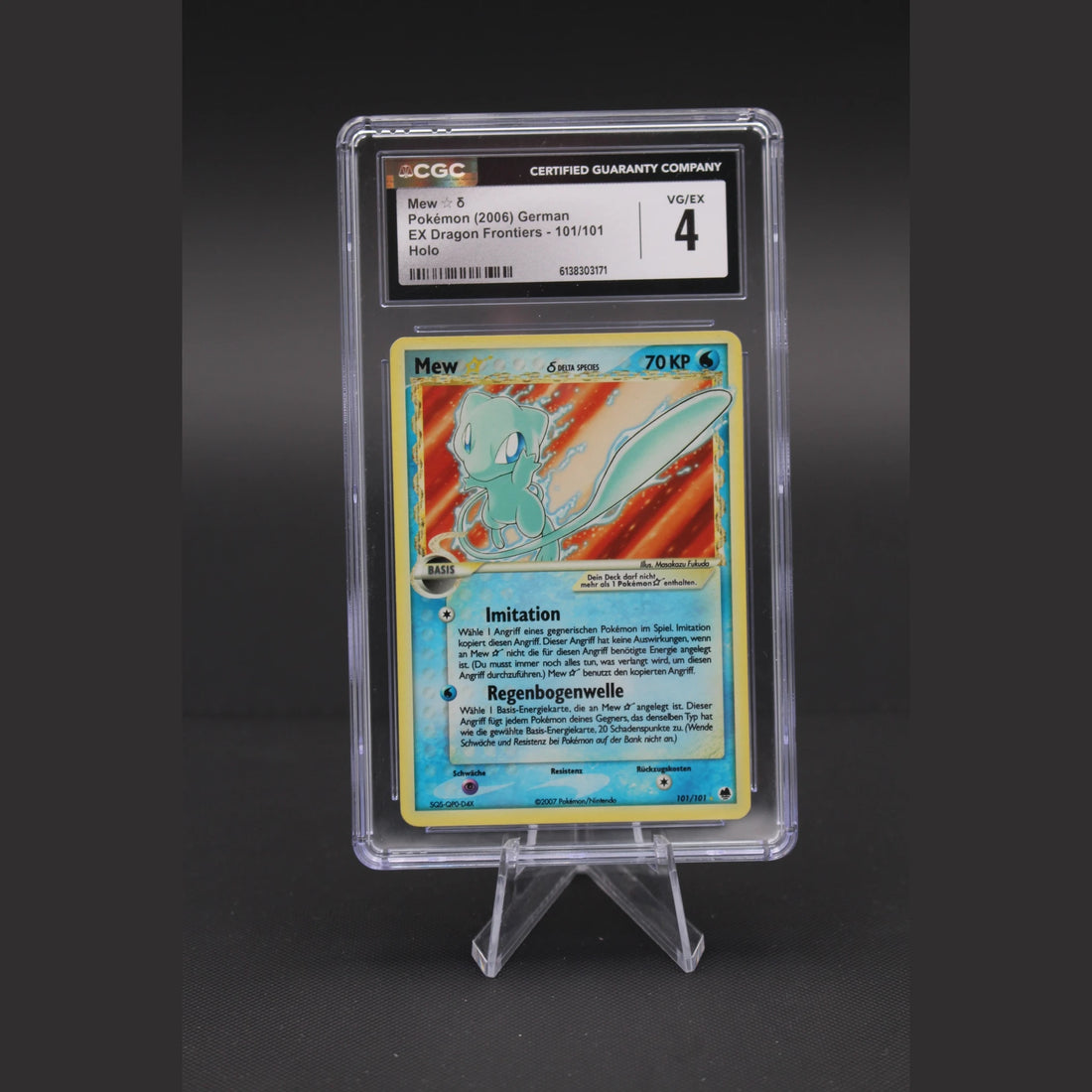 Mew ☆ δ · EX Dragon Frontiers · 101/101 · Deutsch · CGC 4 - Bild 1