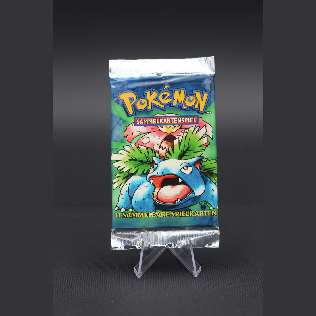 Pokémon Sammelkartenspiel Basis-Set Booster (1st Edition, Bisaflor) · Basis-Set · Deutsch · Originalverpackt - Bild 1