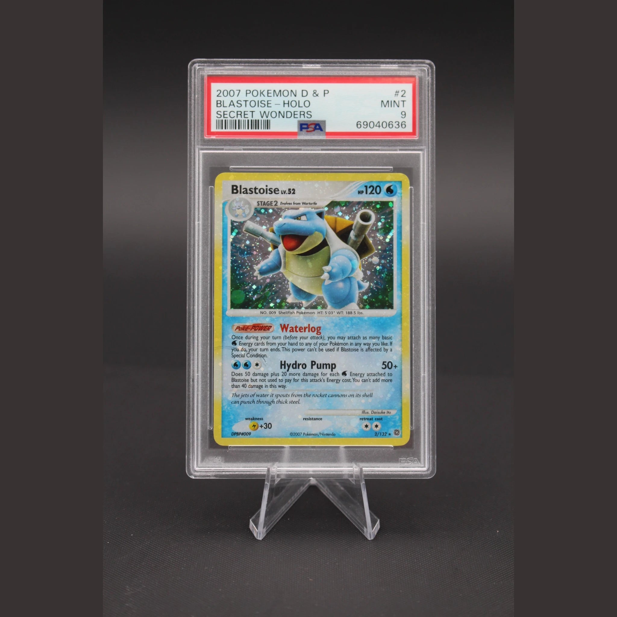 Blastoise · Secret Wonders · 2/132 · Englisch · PSA 9 - Bild 1