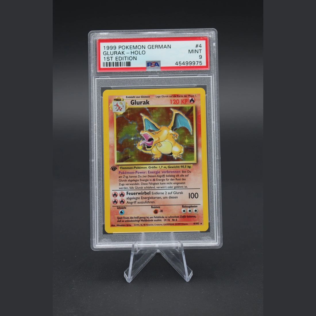 Glurak · Basis · 4/102 · Deutsch · PSA 9 - Bild 1