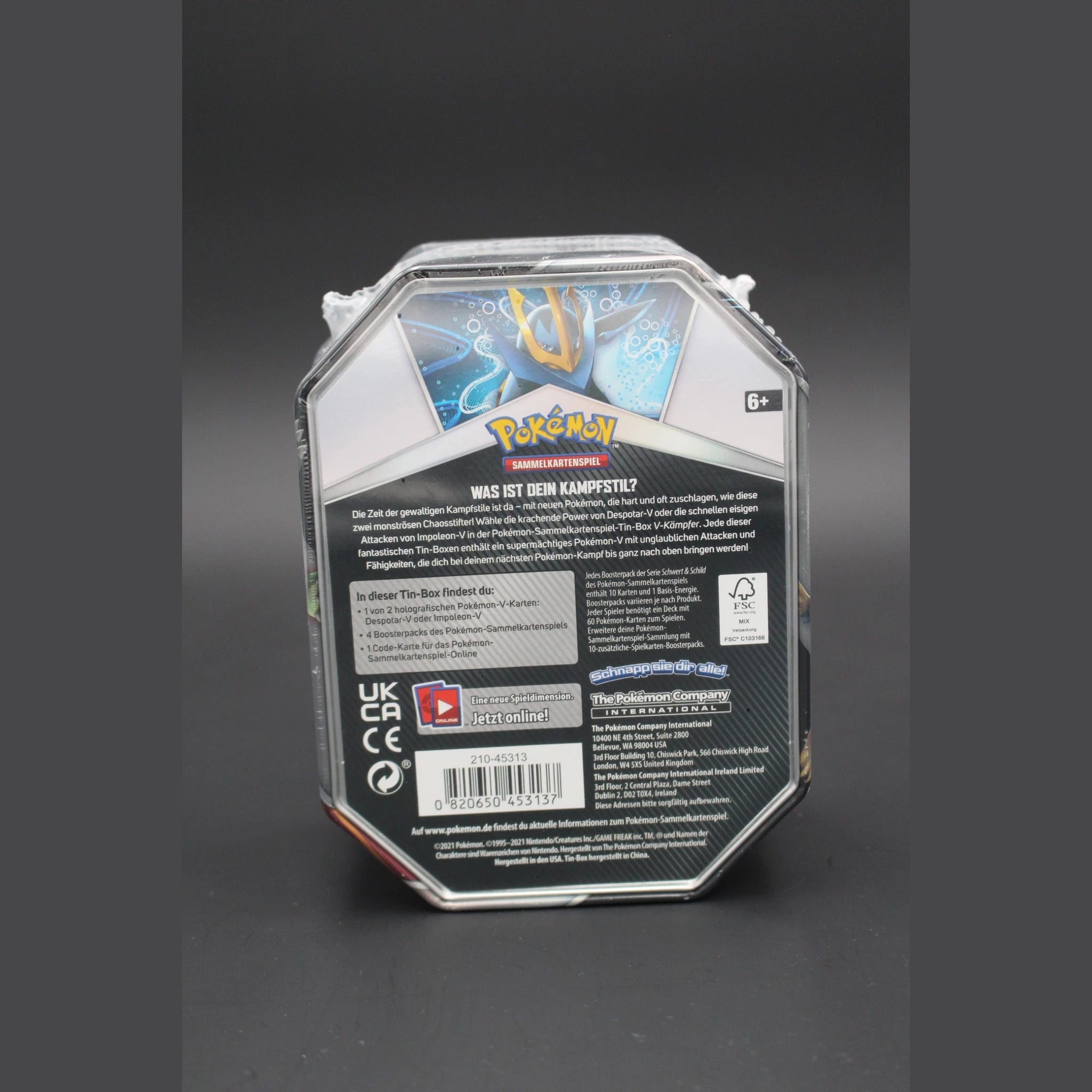 Pokémon Sammelkartenspiel Tin-Box V-Kämpfer Impoleon-V · Deutsch · Originalverpackt - Bild 2