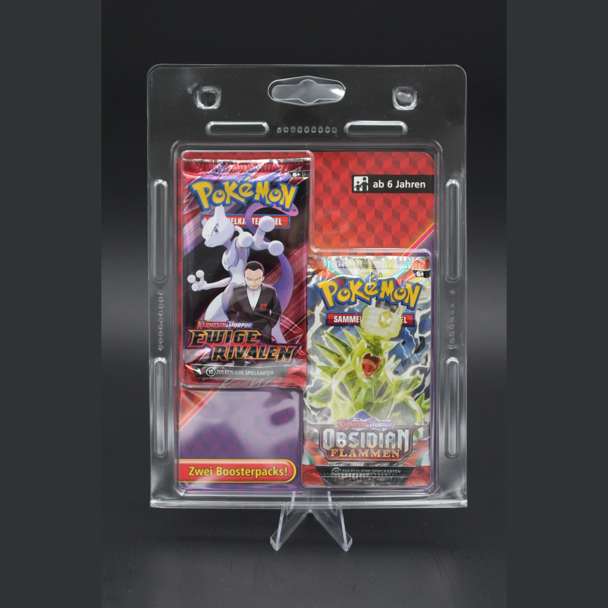 Pokémon Karmesin & Purpur Ewige Rivalen / Obsidian Flammen Zwei Boosterpacks Blister · Deutsch · Originalverpackt - Bild 1