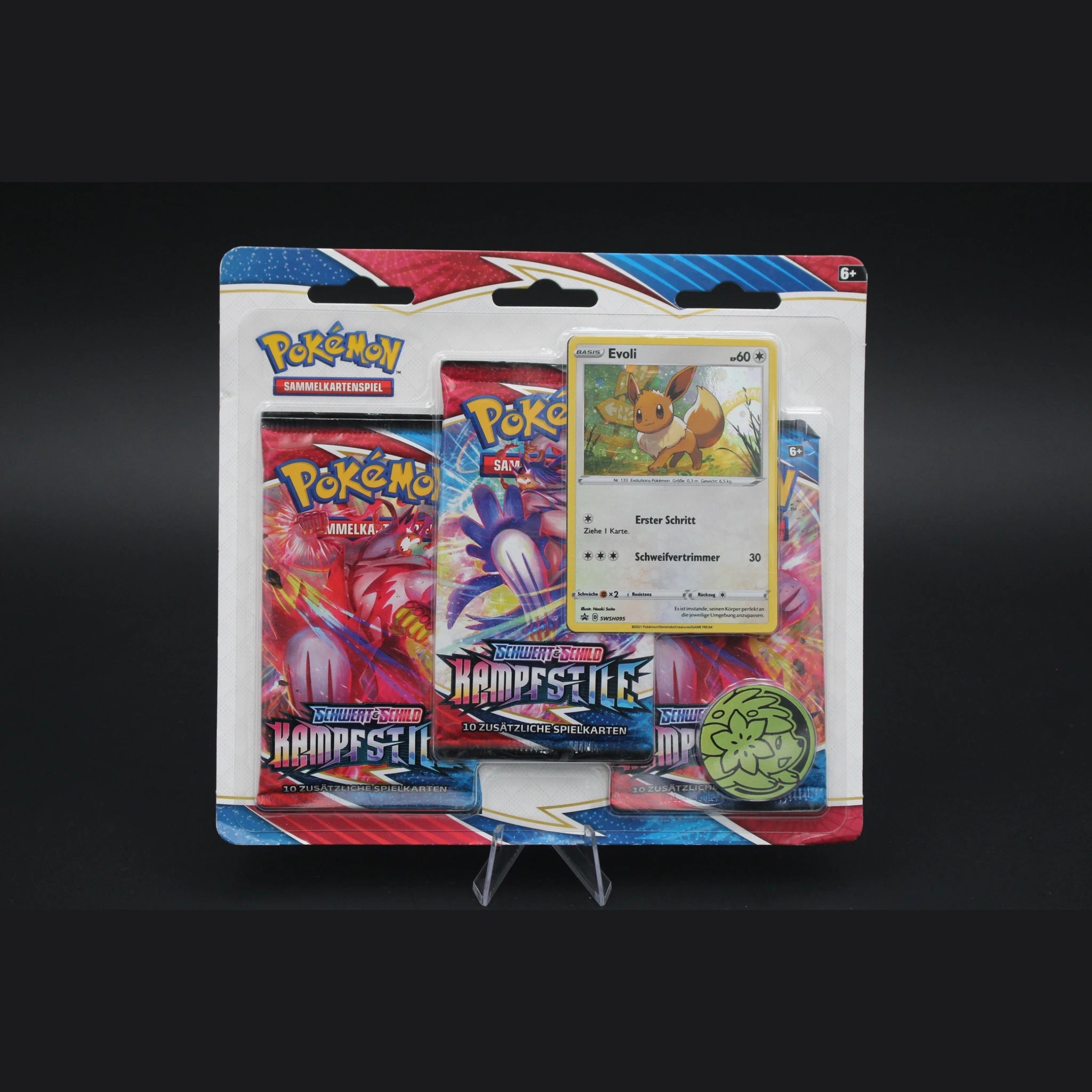 Pokémon Schwert & Schild Kampfstile 3-Pack Blister Evoli · Deutsch · Originalverpackt - Bild 1