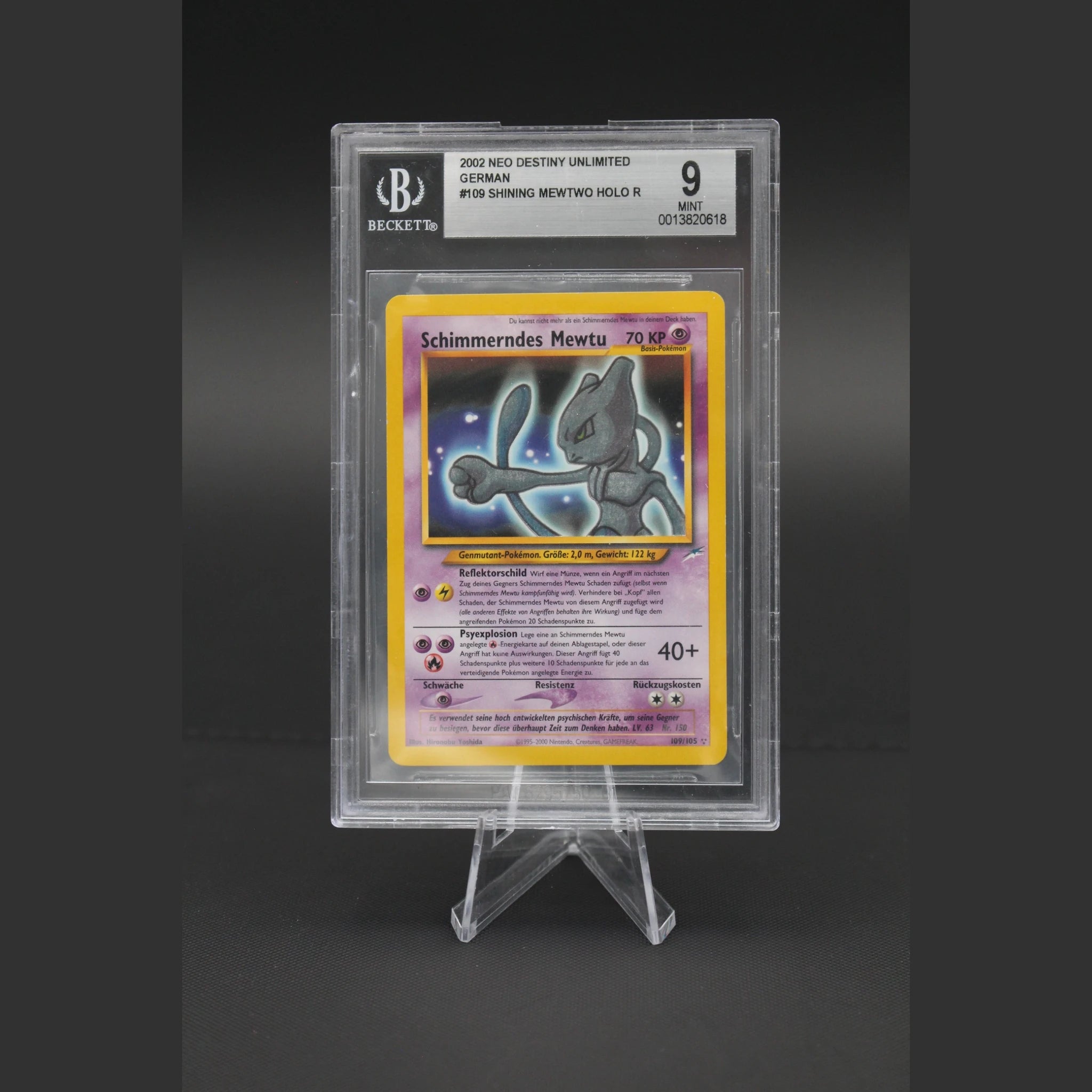 Schimmerndes Mewtu Holo · Neo Destiny · 109/105 · Deutsch · BGS 9 - Bild 1