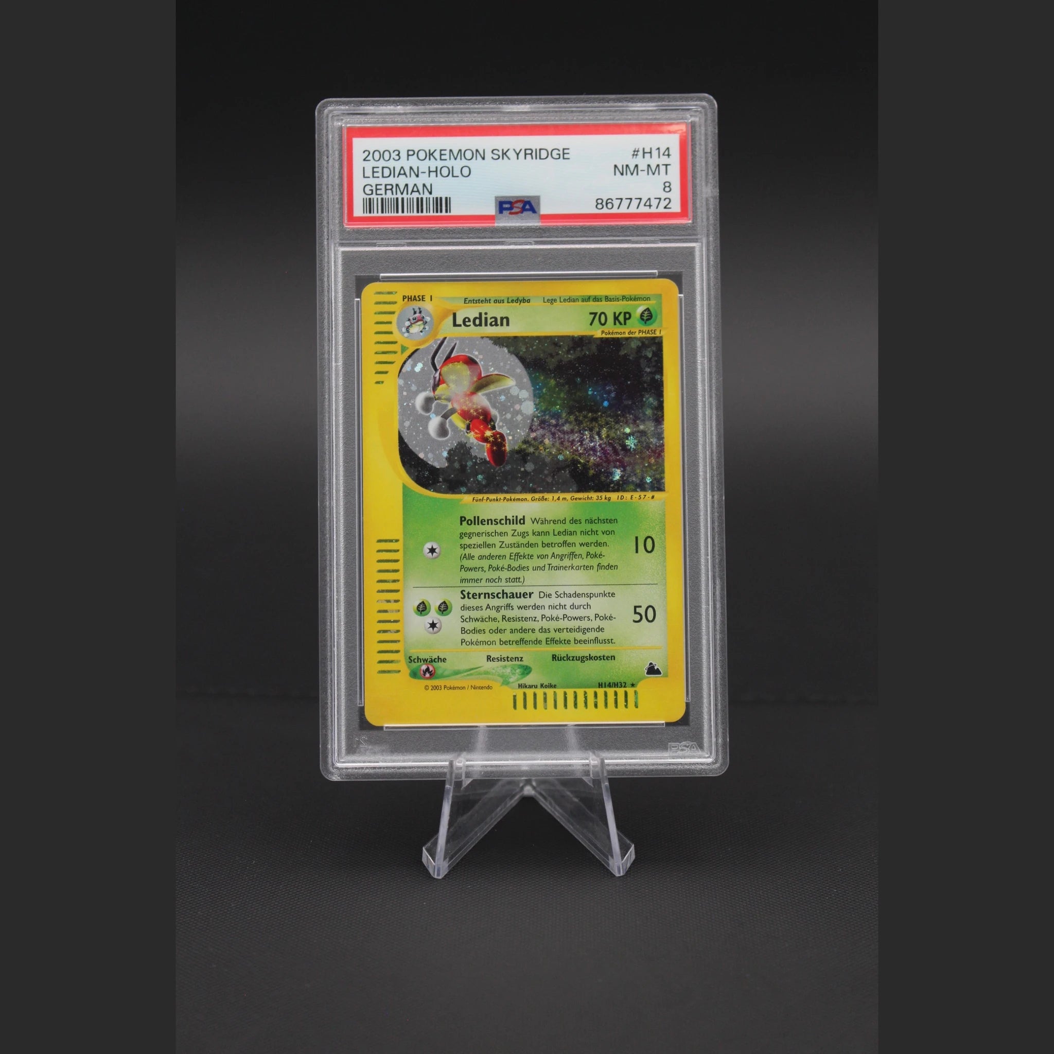 Ledian Holo · Skyridge · H14/H32 · Deutsch · PSA 8 - Bild 1