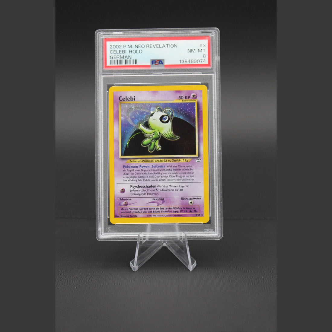 Celebi Holo · Neo Revelation · 3/64 · Deutsch · PSA 8 - Bild 1