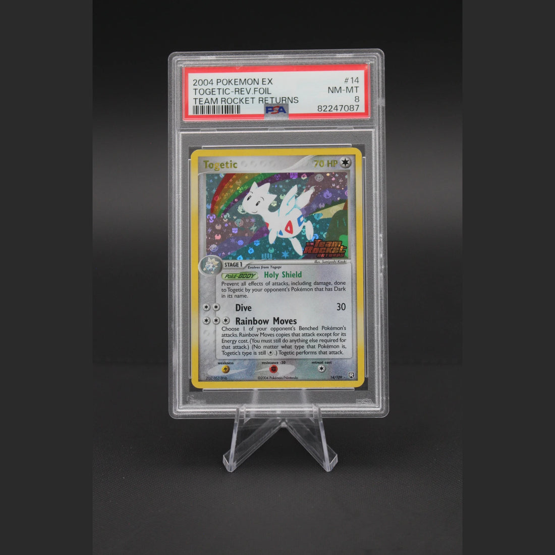 Togetic Reverse · Team Rocket Returns · 14/109 · Englisch · PSA 8 - Bild 1