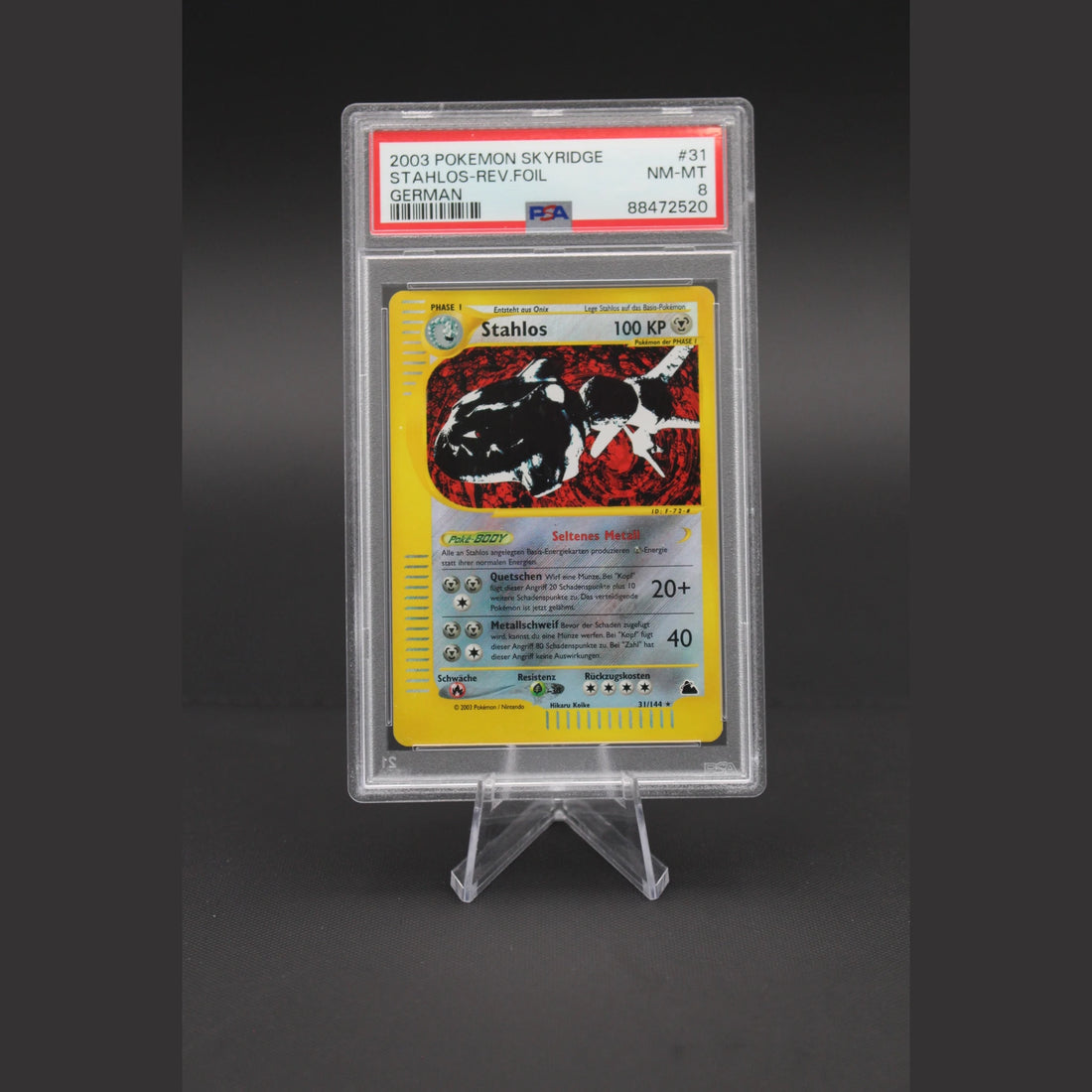 Stahlos Reverse · Skyridge · 31/144 · Deutsch · PSA 8 - Bild 1