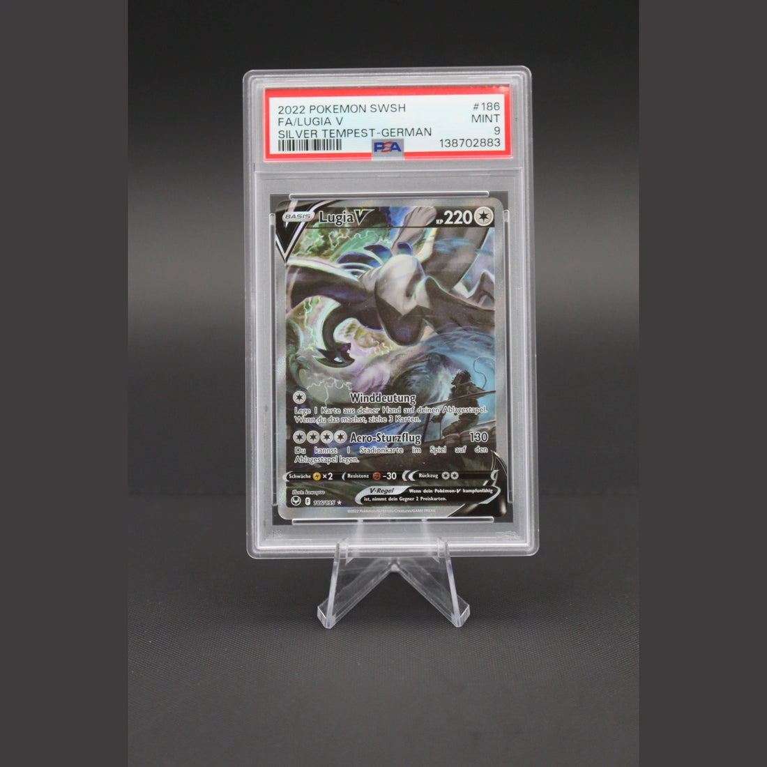 Lugia V SR · Silberne Sturmwinde · 186/195 · Deutsch · PSA 9 - Bild 1