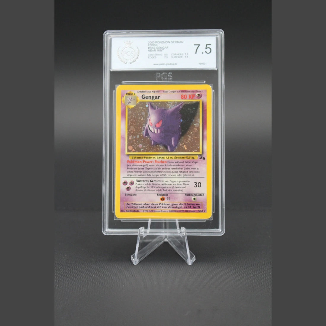 Gengar Holo · Fossil · 5/62 · Deutsch · PGS 7.5 - Bild 1