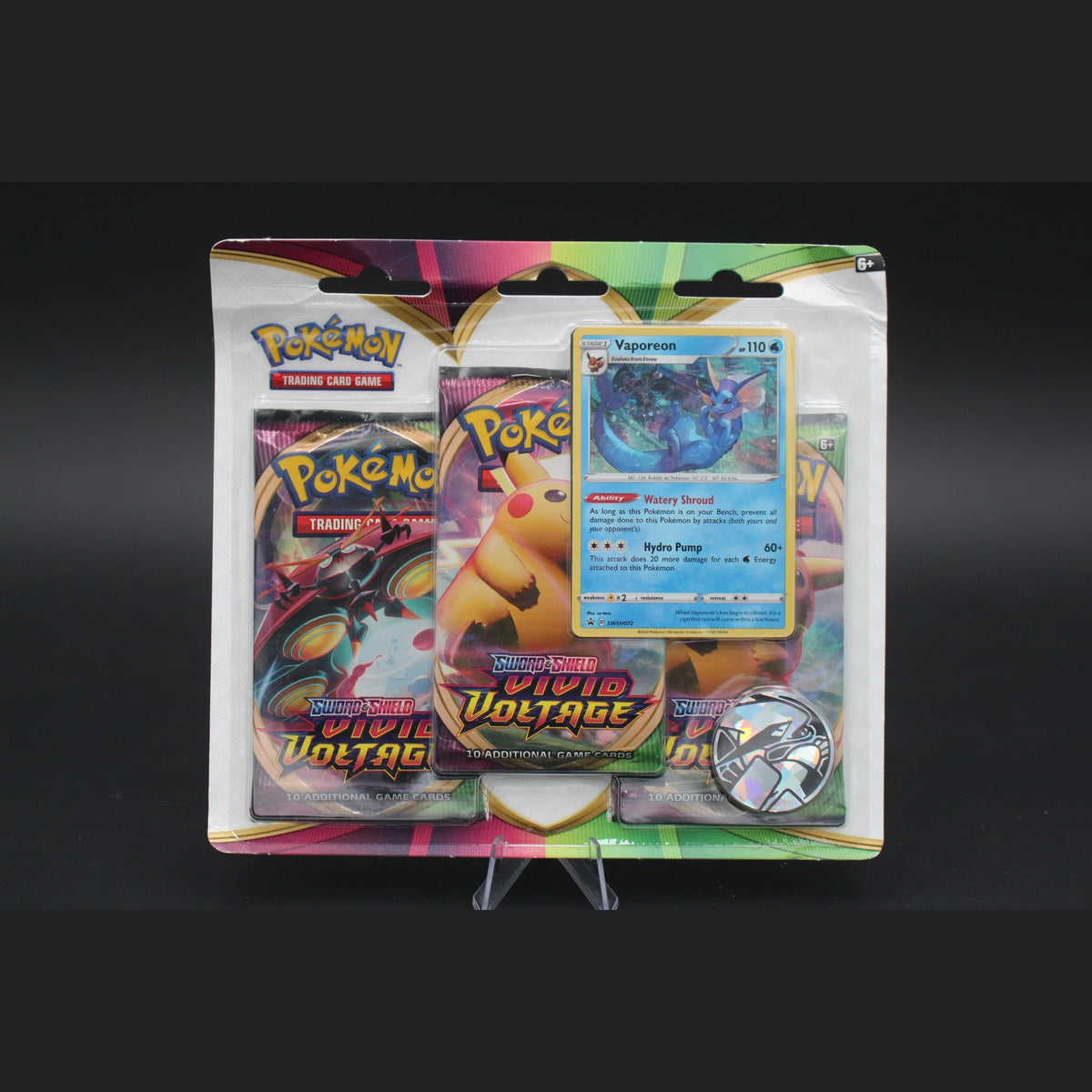 Vivid Voltage 3-Pack Blister (Vaporeon Promo) · Englisch · Sealed OVP - Bild 1
