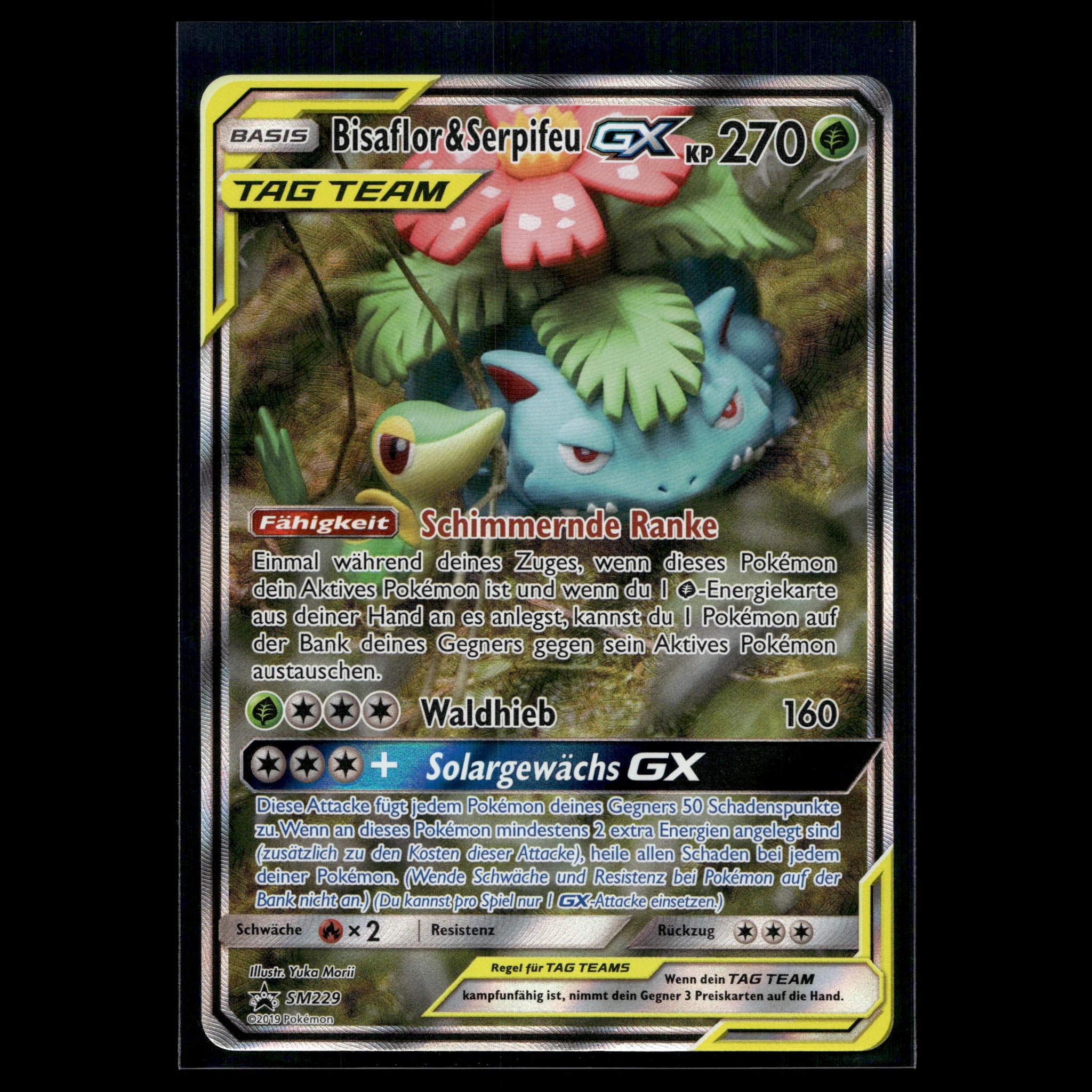 Bisaflor & Serpifeu GX · Black Star Promos · SM229 · Deutsch · (Near Mint) - Bild 1