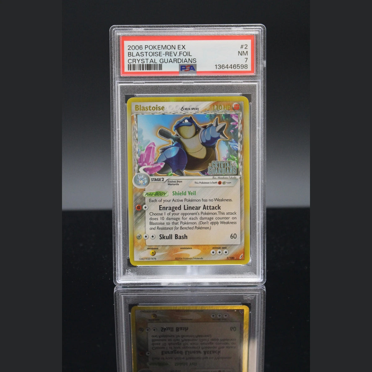 Blastoise Delta Species Reverse · Crystal Guardians · 2/100 · Englisch · PSA 7 - Bild 1