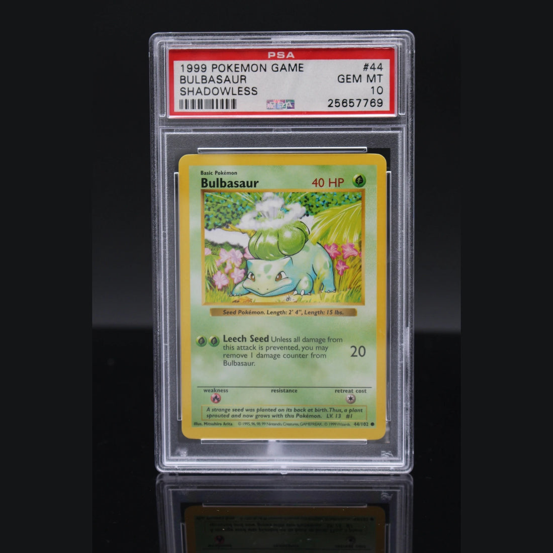 Bulbasaur · Base Set · 44/102 · Englisch · PSA 10 - Bild 1