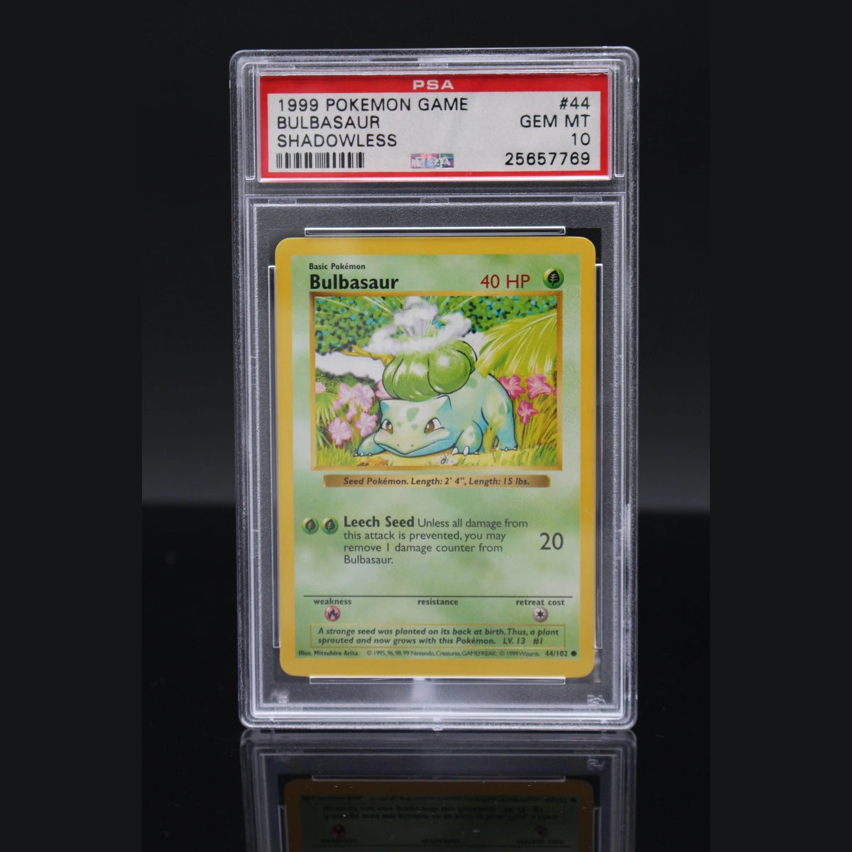 Bulbasaur · Base Set · 44/102 · Englisch · PSA 10 - Bild 1