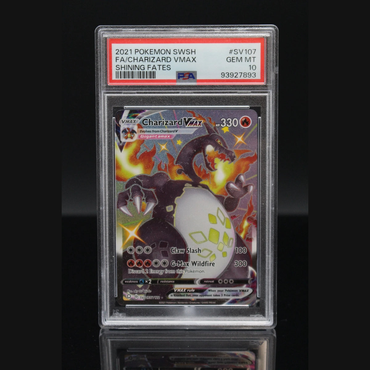 Charizard VMAX · Shining Fates Shiny · SV107/SV122 · Englisch · PSA 10 - Bild 1