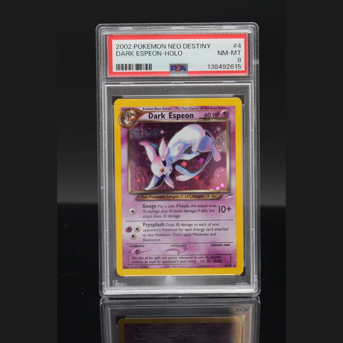 Dark Espeon Holo · Neo Destiny · 4/105 · Englisch · PSA 8 - Bild 1