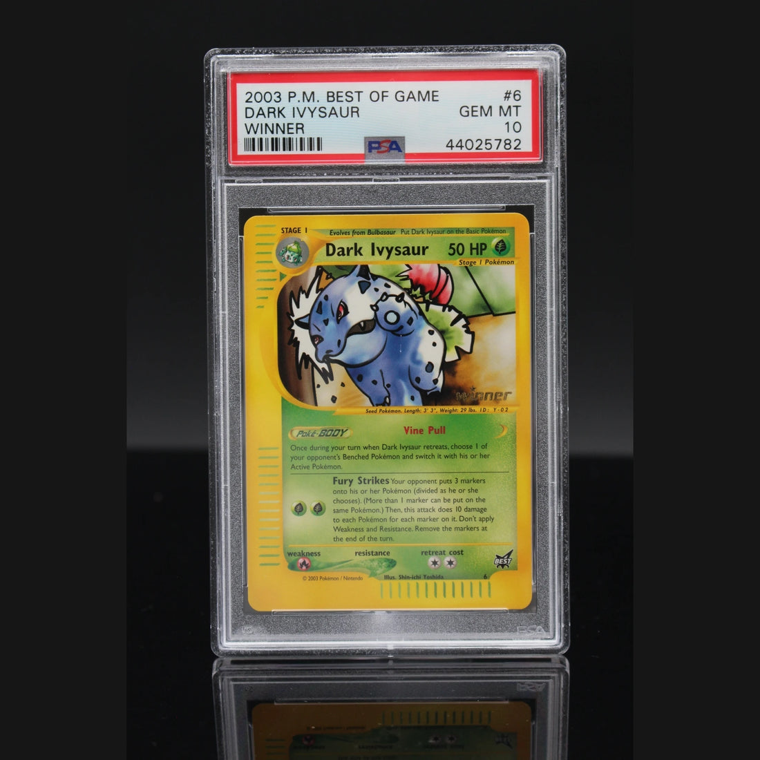 Dark Ivysaur · 2003 P.M. Best of Game · 6 · Englisch · PSA 10 - Bild 1