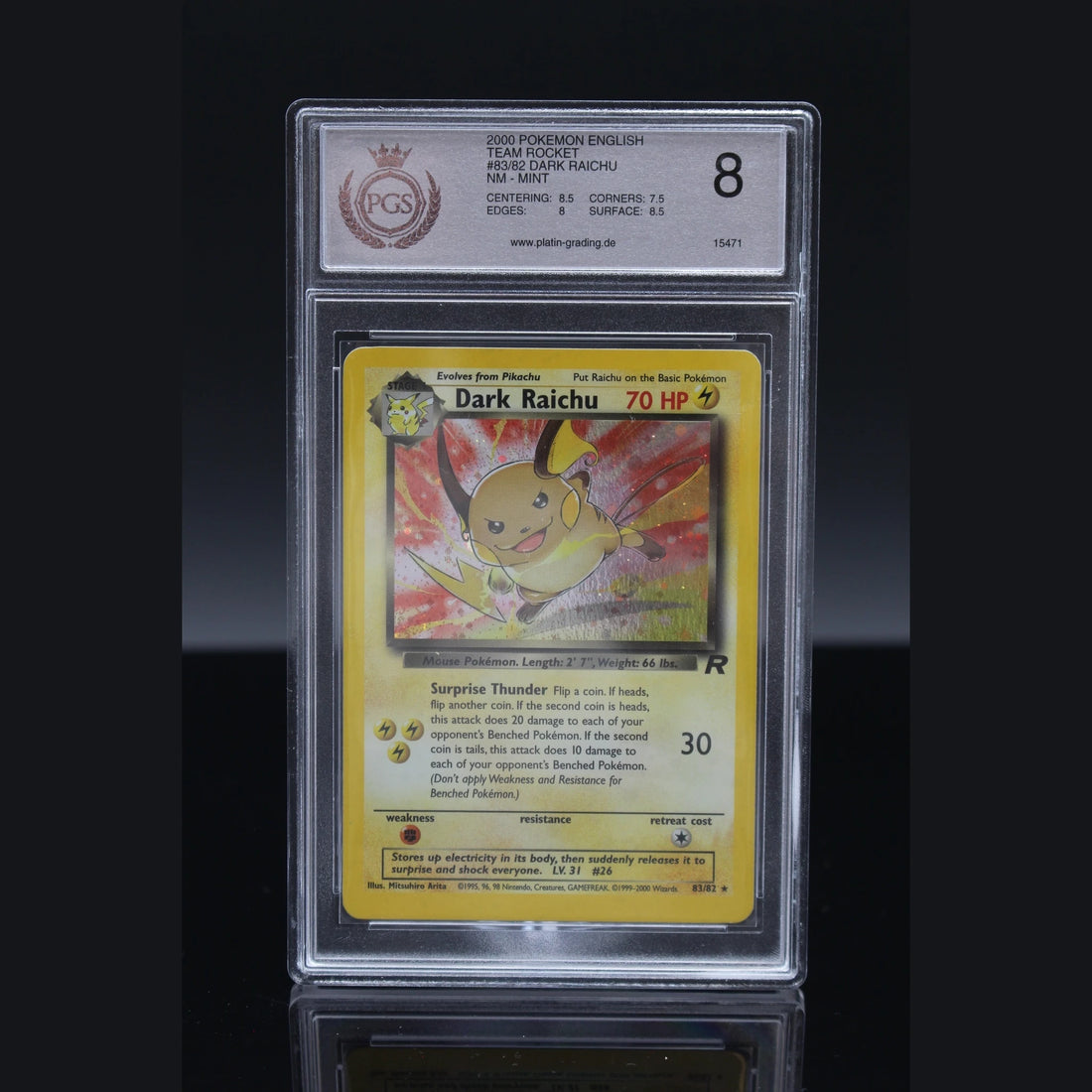 Dark Raichu Holo · Team Rocket · 83/82 · Englisch · PGS 8 - Bild 1
