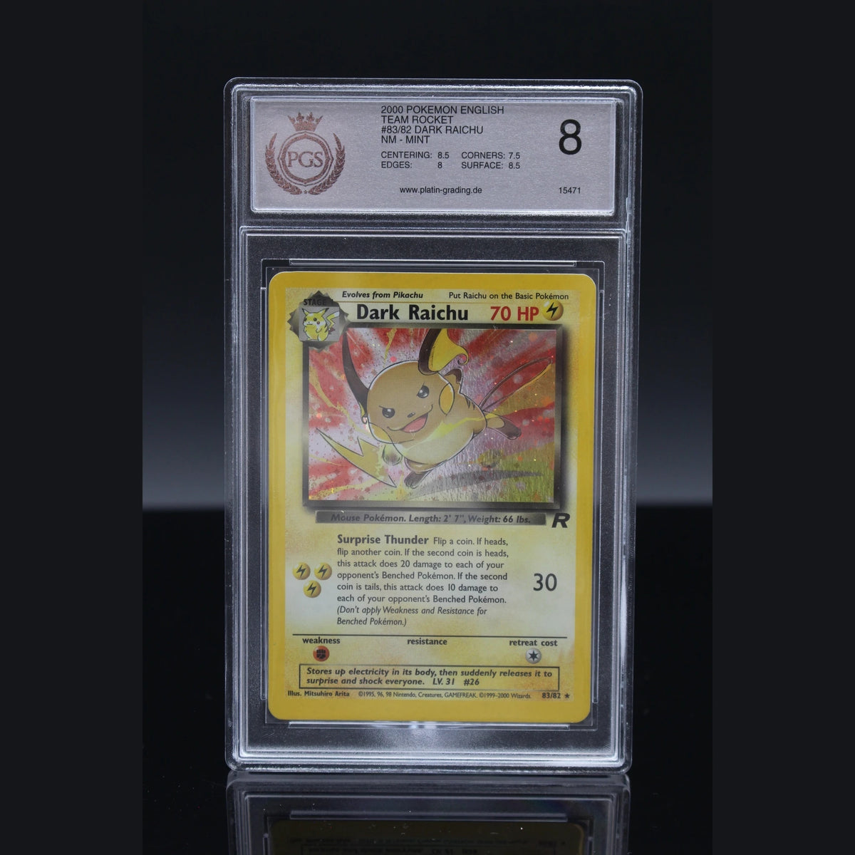 Dark Raichu Holo · Team Rocket · 83/82 · Englisch · PGS 8 - Bild 1