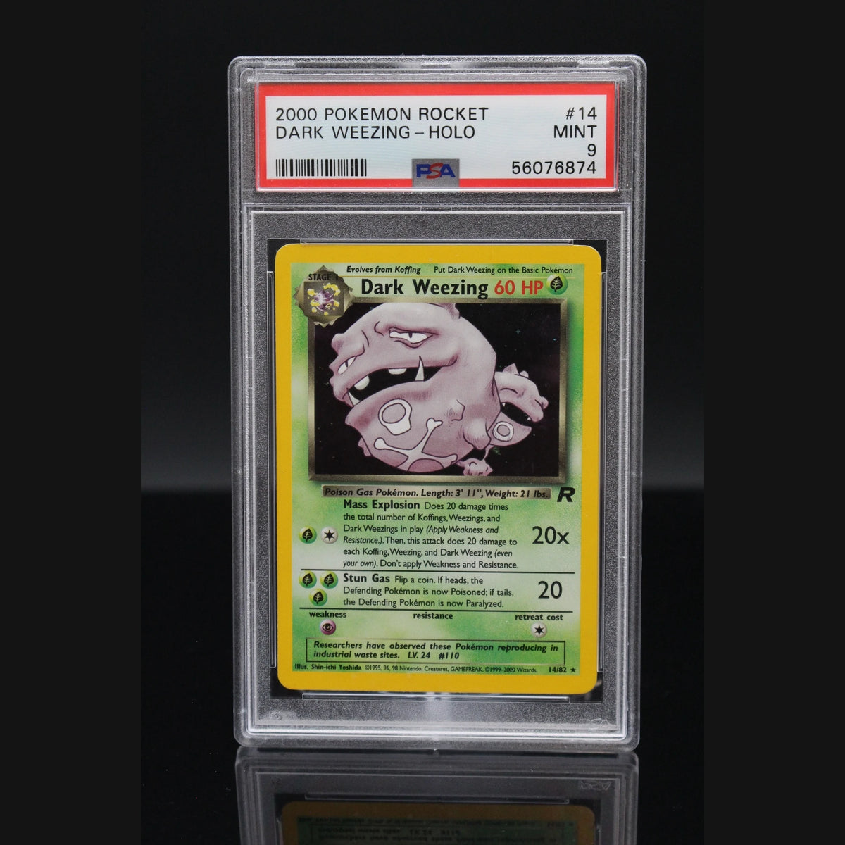 Dark Weezing Holo · Team Rocket · 14/82 · Englisch · PSA 9 - Bild 1