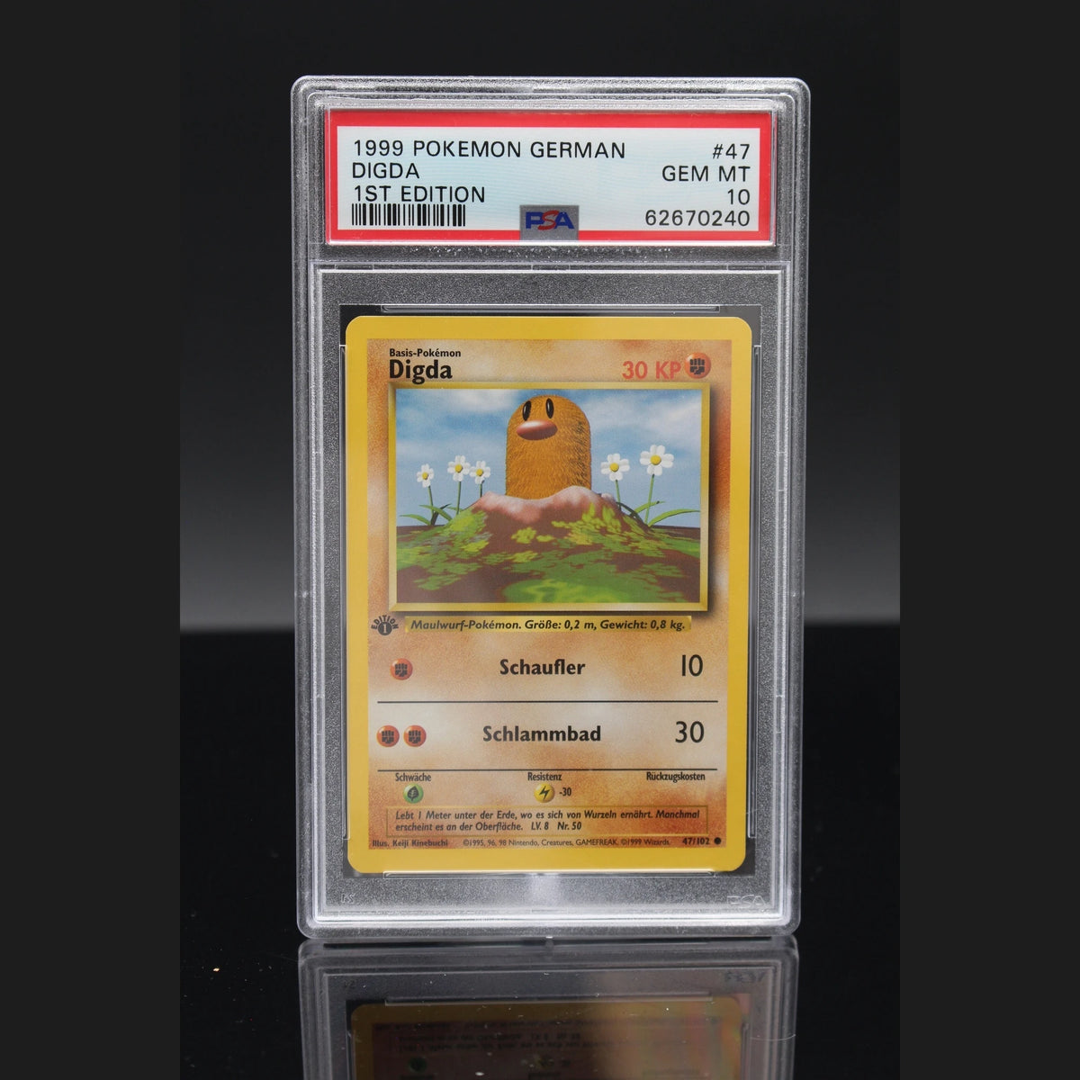 Digda · Base Set 1st Edition · 47/102 · Deutsch · PSA 10 - Bild 1